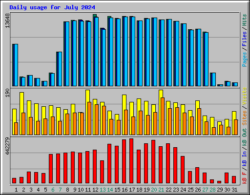 Daily usage for July 2024