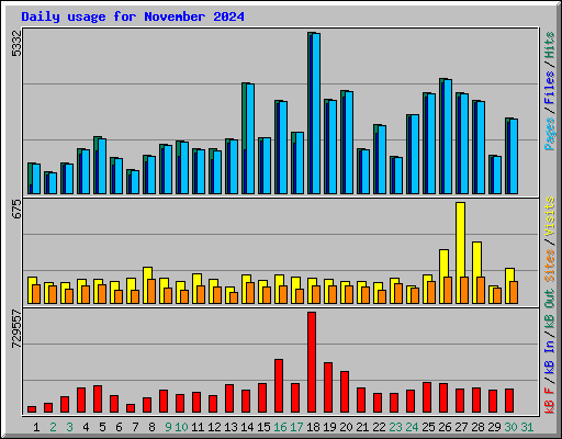 Daily usage for November 2024