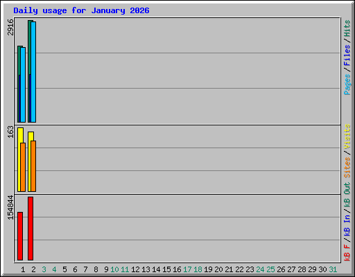 Daily usage for January 2026
