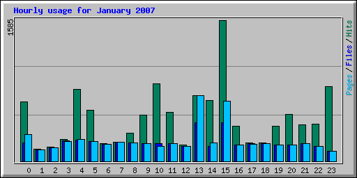 Hourly usage for January 2007