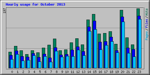 Hourly usage for October 2013