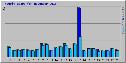 Hourly usage for November 2013