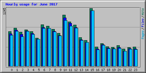 Hourly usage for June 2017