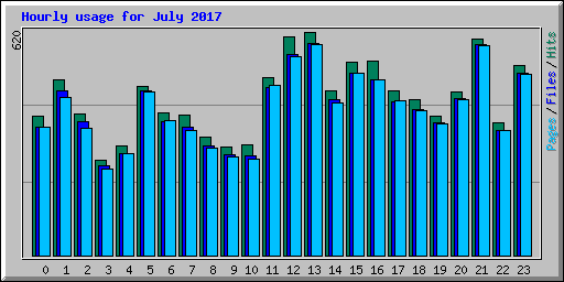 Hourly usage for July 2017