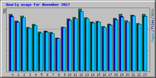 Hourly usage for November 2017