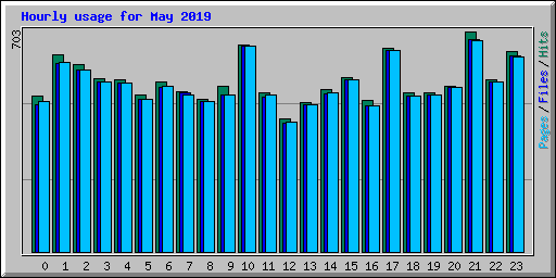 Hourly usage for May 2019