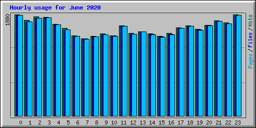 Hourly usage for June 2020