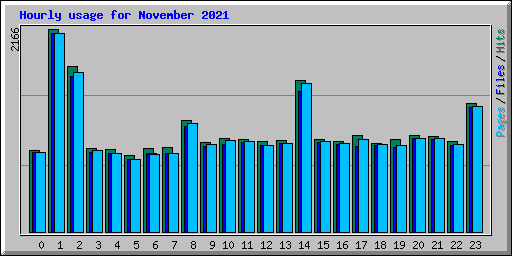 Hourly usage for November 2021