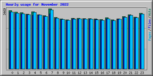 Hourly usage for November 2022