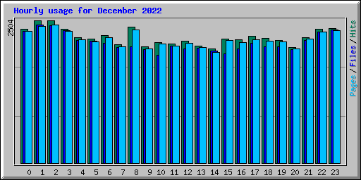 Hourly usage for December 2022