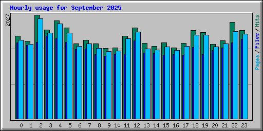 Hourly usage for September 2025